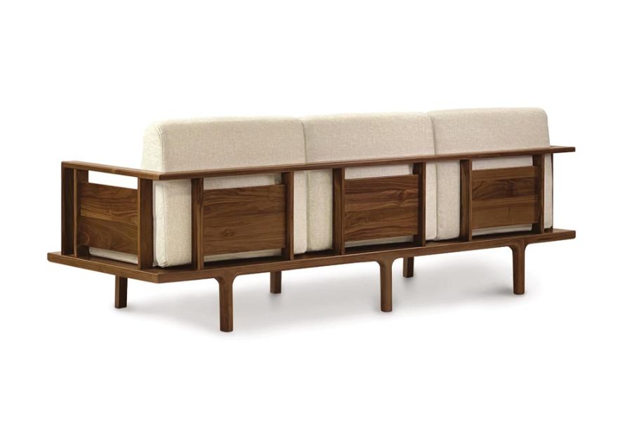 sierra 3 seater wood panel walnut