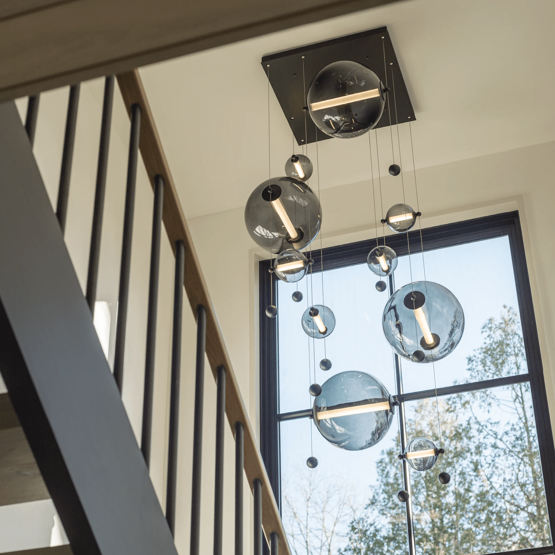 abacus 10-light square led pendant 2