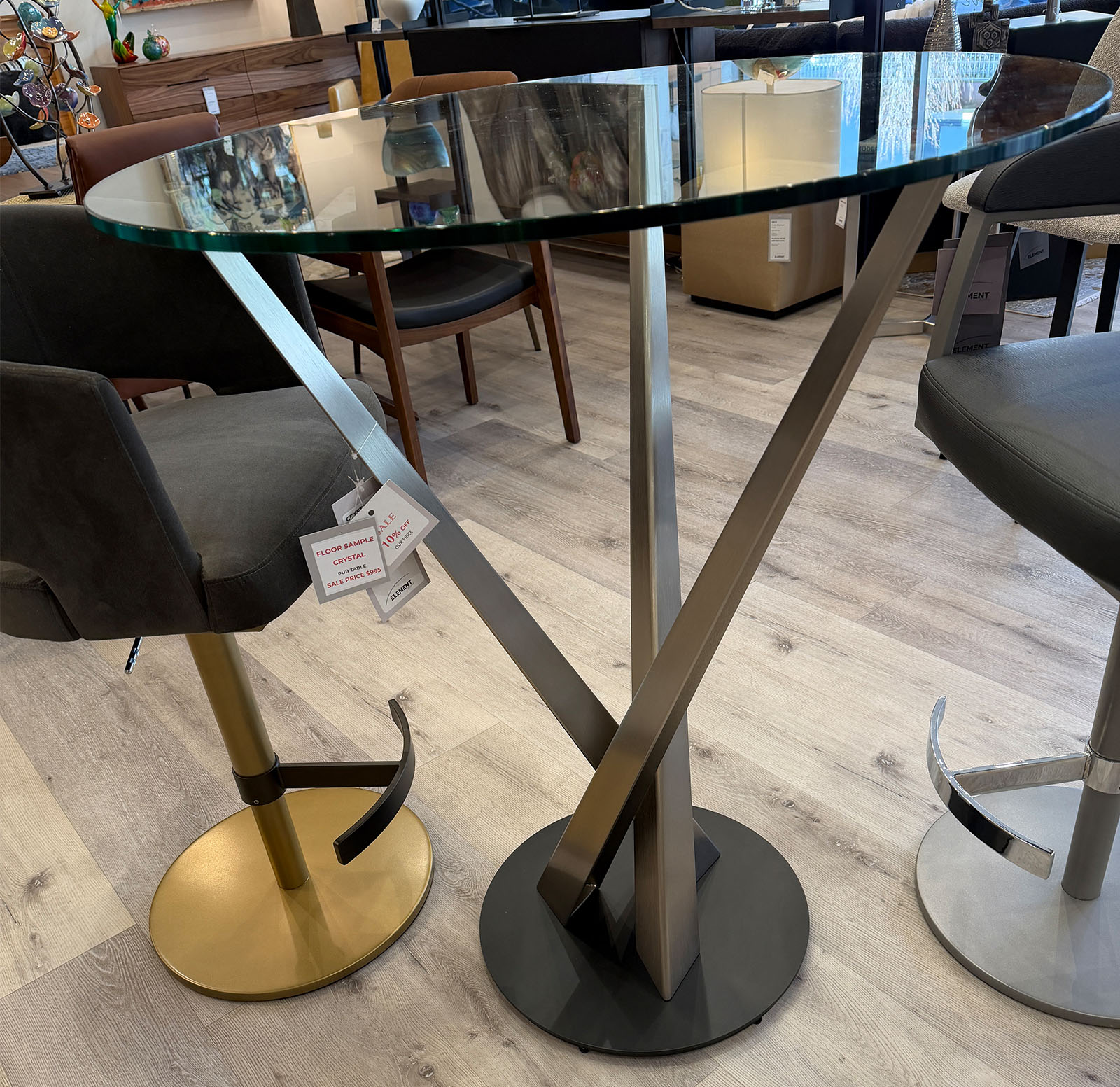crystal pub table